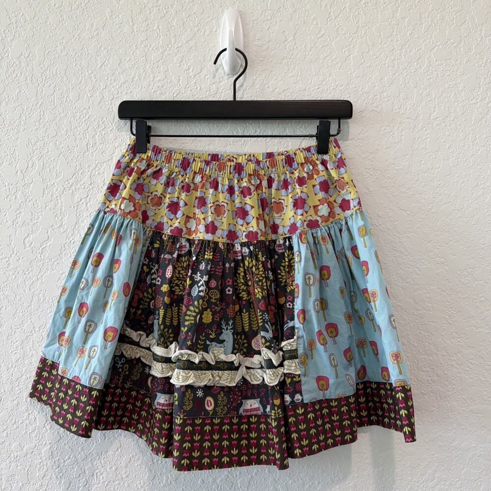 Matilda Jane Character Counts Twirl Skirt Animal Print Floral Size 12